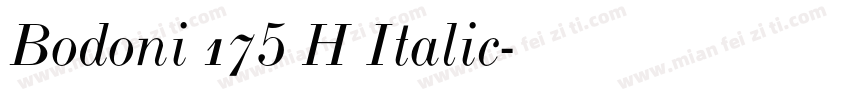 Bodoni 175 H Italic字体转换